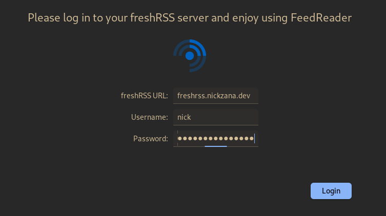 FreshRSS-FeedReader-Login